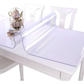 1.5mm Thick Clear Table Cover Protector Table Cover Rectangle PVC Clear Table Protector Desk Protector Mat For Dining Room Table. (Option: 1.5mm-42x65inches)