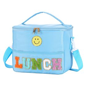 Waterproof Reusable Lunch Box Bag for School, Work & Picnic (Color: Blue)
